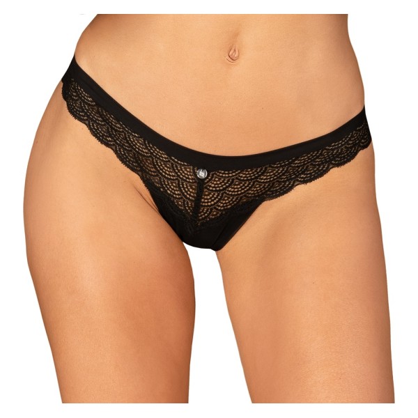 Slip perizoma nero sexy da donna in pizzo Slip perizoma nero sexy da donna in pizzo