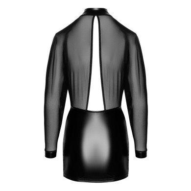 Noir Short Tulle Dress with Batwing Sleeves Noir Short Tulle Dress with Batwing Sleeves