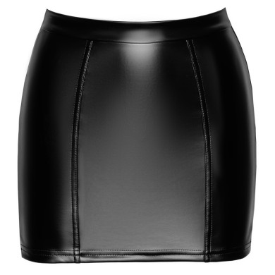 Noir Mini Skirt with Sheer Lace Back Noir Mini Skirt with Sheer Lace Back
