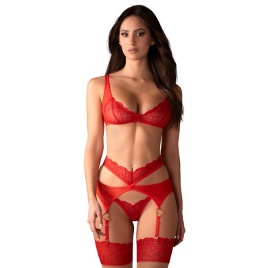 Obsessive Cupid Desir Bra and Suspender Set Obsessive Cupid Desir Bra and Suspender Set