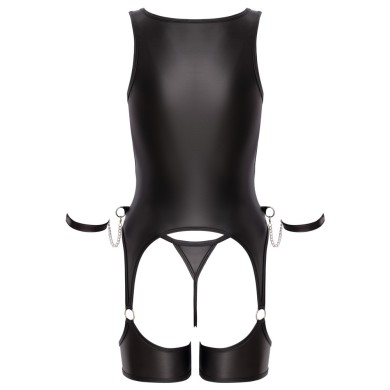 Cottelli Elegant Bondage Set - Shirt with Garters, Crotchless Thong & Soft Cuffs Cottelli Elegant Bondage Set - Shirt with Garters, Crotchless Thong & Soft Cuffs