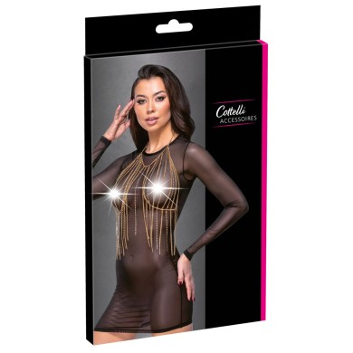 Top Catena Dorato Cottelli con Strass – Sexy Glamour Regolabile Top Catena Dorato Cottelli con Strass – Sexy Glamour Regolabile