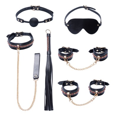 Bad Kitty Bondage Set in Faux Leather Bad Kitty Bondage Set in Faux Leather