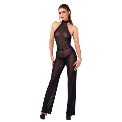 Noir Black Jumpsuit Transparent Shimmer Noir Black Jumpsuit Transparent Shimmer