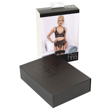 Abierta Fina Elegante Set di Pizzo con Catene Dorate Abierta Fina Elegante Set di Pizzo con Catene Dorate
