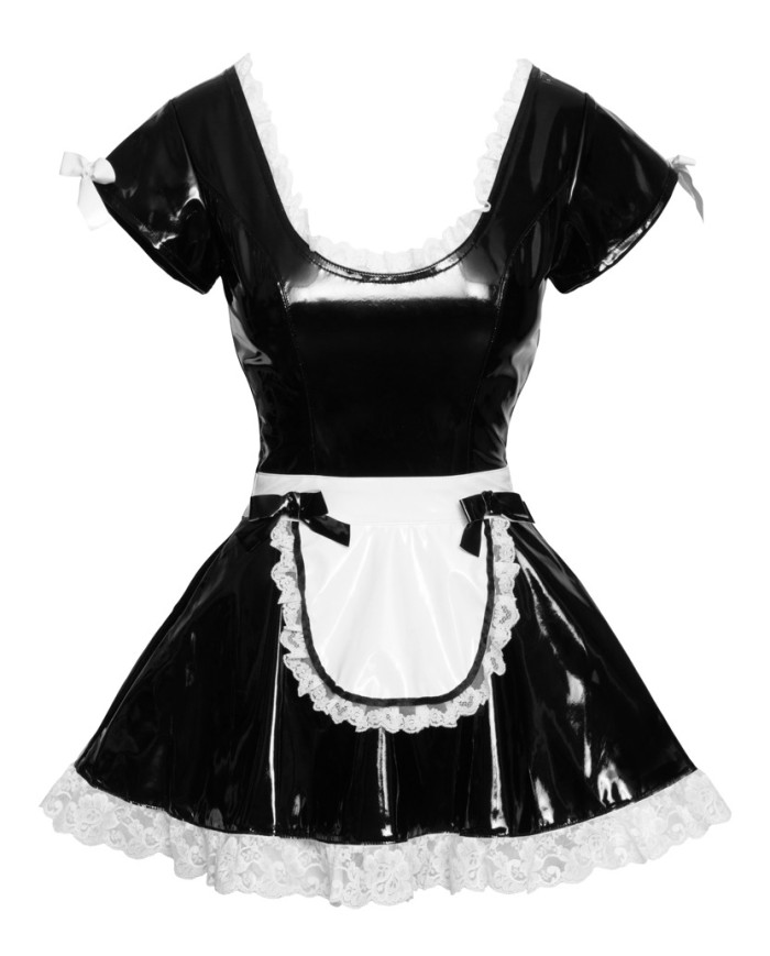 Black Level Sexy Vestito Lucido da Cameriera Black Level Sexy Vestito Lucido da Cameriera