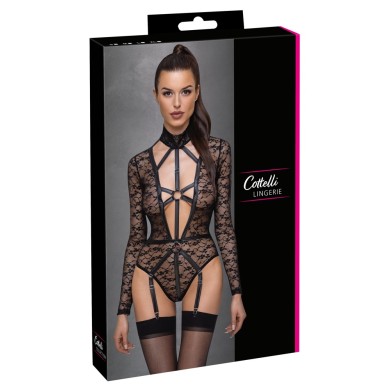 Cottelli Lingerie Body in Pizzo con Maniche Lunghe Cottelli Lingerie Body in Pizzo con Maniche Lunghe