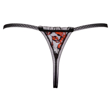 Cottelli Lingerie Perizoma Senza Cavallo con Ricami Rossi Cottelli Lingerie Perizoma Senza Cavallo con Ricami Rossi
