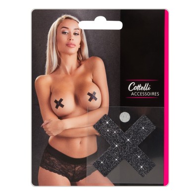 Cottelli Accessoires Copri Capezzoli a Croci Glitterate Cottelli Accessoires Copri Capezzoli a Croci Glitterate